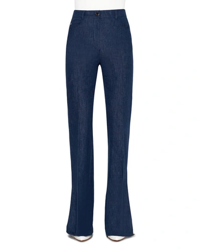 Akris Farid Straight-leg Jeans In Medium Blue