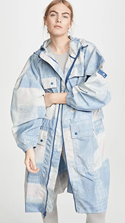 Adidas By Stella Mccartney Printed Parka Jacket In Multco/visiblu