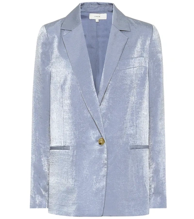 Vince Drapey One-button Blazer In Blue