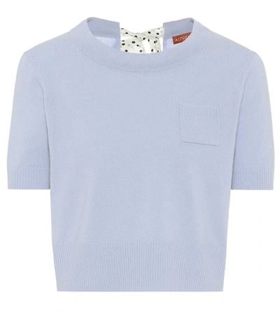 Altuzarra Tuileries Merino-cashmere Knit Sweater In Blue