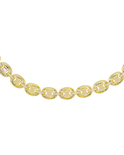 Adinas Jewels Puffed Mariner-link Choker In Gold