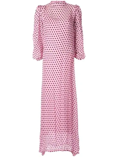 Olivia Rubin Polka Dot Print Dress In Pink