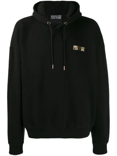 Versace Jeans Couture Logo Hoody In Black