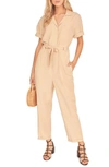 Astr Miri Jumpsuit In Sand