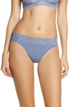 Hanro 'moments' High Cut Bikini In Caribbean Blue 1554