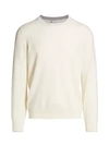 Brunello Cucinelli Cashmere Crewneck Sweater In Ivory