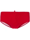 Dsquared2 Icon Print Swimming Trunks In Red