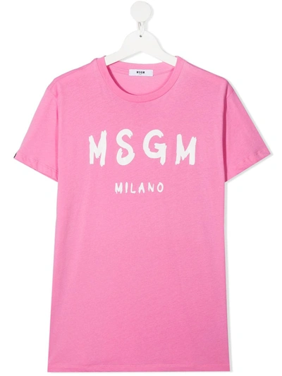 Msgm Women's 2941mdm6020779813 Pink Cotton T-shirt