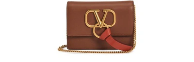 Valentino Garavani Kids' Garavani Vring Clutch Bag In Selleria/rouge Pur