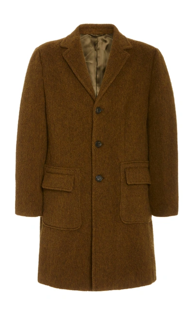 Aspesi Tric Checked Wool Coat In Green