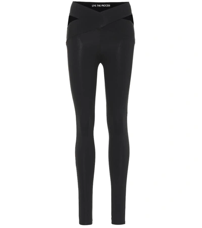 Live The Process Orion Cutout Stretch-supplex Leggings In Black