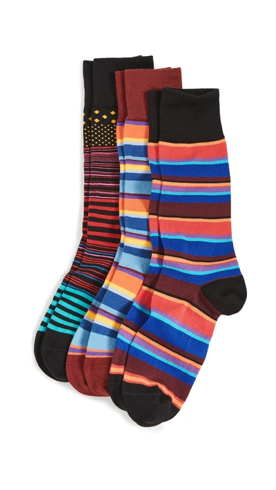 Paul Smith Stripes And Dots Socks In Multi