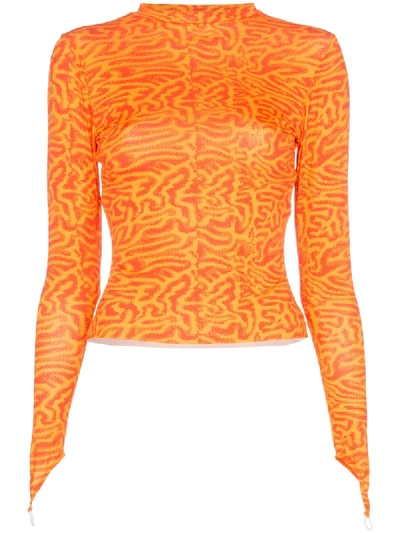 Maisie Wilen Opening Ceremony Crewneck Top In Orange