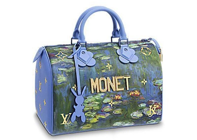 Pre-owned Louis Vuitton X Jeff Koons Speedy Claude Monet Masters 30  Lavender Multicolor