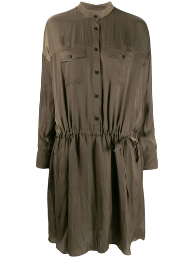 Zadig & Voltaire Romeo Midi Shirt Dress In Green