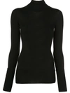 Wardrobe.nyc X The Woolmark Company Release 05 Roll-neck Ribbed Jumper In Black
