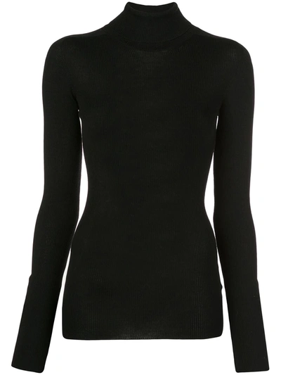 Wardrobe.nyc X The Woolmark Company Release 05 Roll-neck Ribbed Jumper In Black