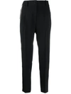 N°21 Piped Stripe Cropped Trousers In Black