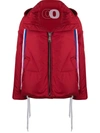 Khrisjoy Contrasting Drawstrings Puffer Jacket In Red