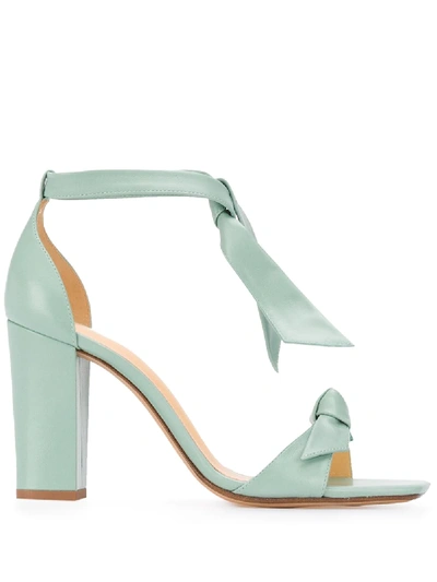 Alexandre Birman Tie Fastening High Heel Sandals In Green