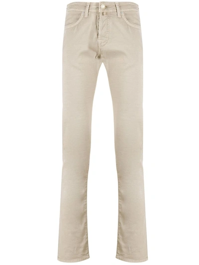 Jacob Cohen Mid-rise Slim-fit Jeans In Neutrals