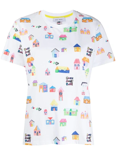 Mira Mikati Houses Print Embroidered T-shirt In White