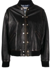 Golden Goose Decorative Buttons Leather Jacket In Black
