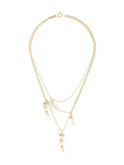 Isabel Marant Layered Necklace In Gold ,white