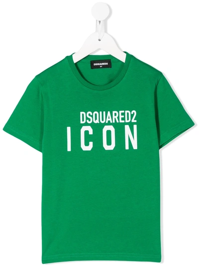 Dsquared2 Teen Icon Print T-shirt In Green