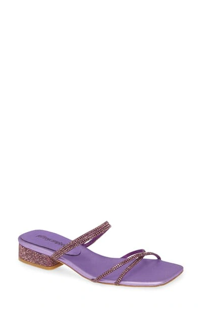 Jeffrey Campbell Adalia Slide Sandal In Purple Combo