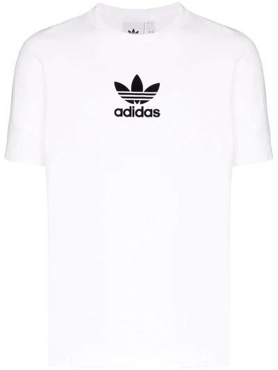 Adidas Originals Adidas Trefoil Logo Cotton T-shirt In White