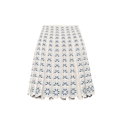 Alaïa Stretch-knit Mini Skirt In White