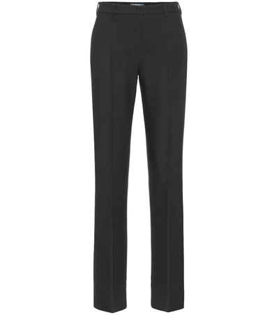 Max Mara Landa High-rise Slim Pants In Black