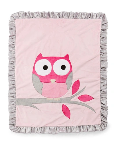 Boogie Baby It's A Hoot Plush Blanket, Pink