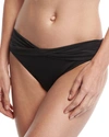 Seafolly Twist-band Hipster Swim Bikini Bottom In Black
