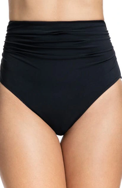 Profile By Gottex Tutti Frutti Extra-high Waist Bikini Bottom In Black