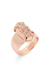 Kendra Scott Harrison Druzy Cocktail Ring, Size 6-8 In Rose Gold Drusy