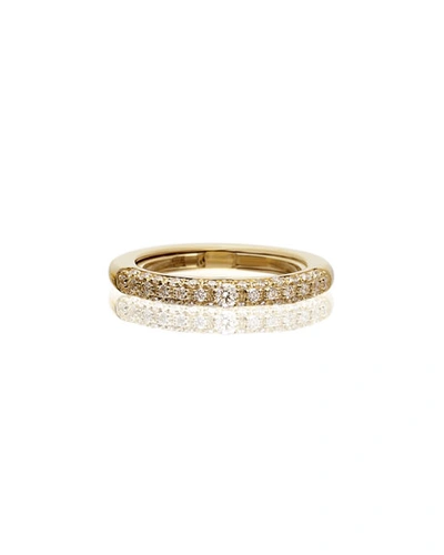 Adolfo Courrier Never Ending 18k Yellow Gold Diamond Ring, Adjustable Sizes 6-8