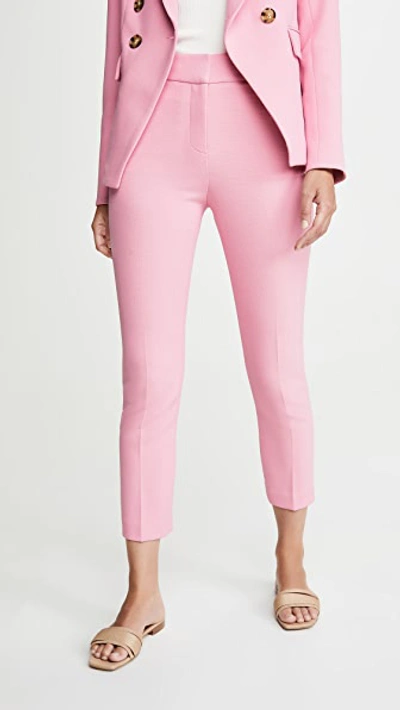 Veronica Beard Gamila Mid-rise Ankle Pants In Pink