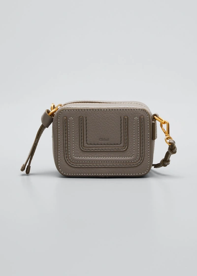 Marcie Mini Leather Shoulder Bag in Grey - Chloe