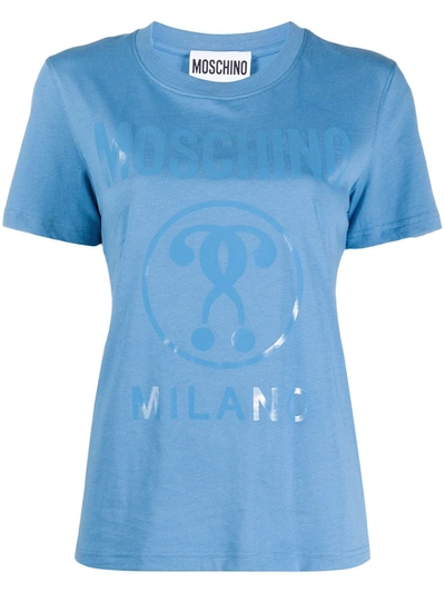 Moschino Logo T-shirt In Blue