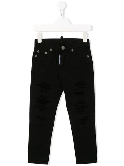 Dsquared2 Kids' Skinny Jeans In Black