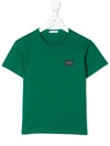 Dolce & Gabbana Kids' Round Neck T-shirt In Green