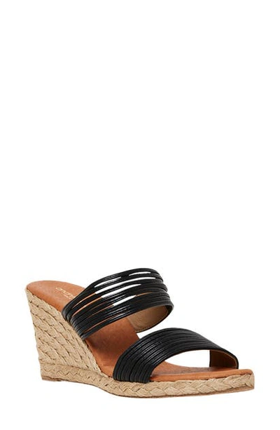 Andre Assous Women's Amy Espadrille Wedge Sandals In Black