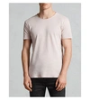 Allsaints Figure Crewneck Cotton-jersey T-shirt In Opal Pink