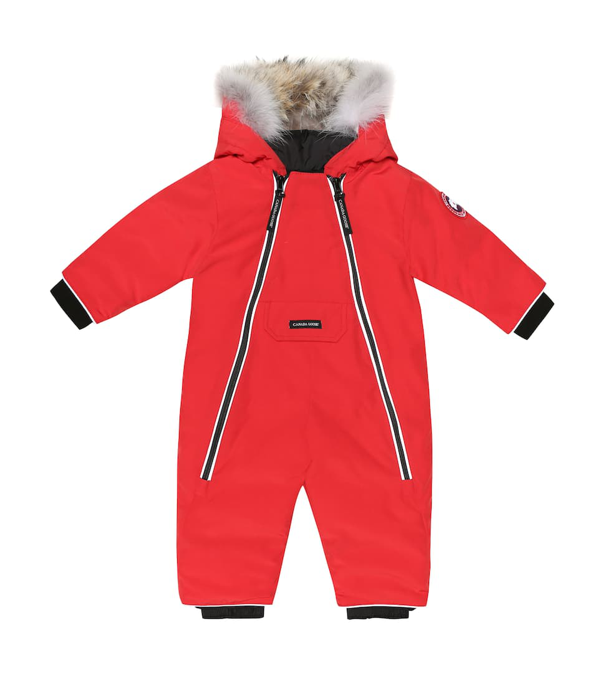 Canada Goose Babies' 'lamb' Down Snowsuit With Genuine Coyote Fur Trim