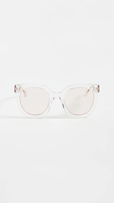 Gucci Anima Décor Square Sunglasses In Transparent Pink/pink
