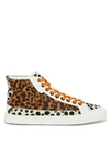 Jimmy Choo Impala Animal-print Calf Hair High-top Sneakers In Multicolour