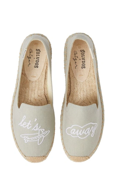 Soludos Let's Fly Away Espadrille Flatform Slippers In Chambray