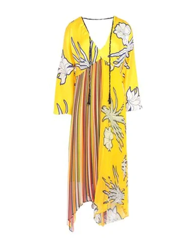 Pinko Midi Dresses In Yellow